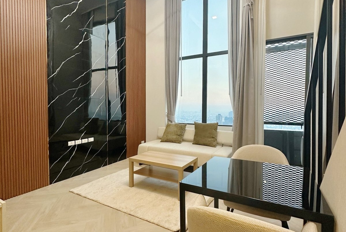 Dining area — Duplex 1-bedroom condo at Siamese Sukhumvit 48, On Nut, Bangkok