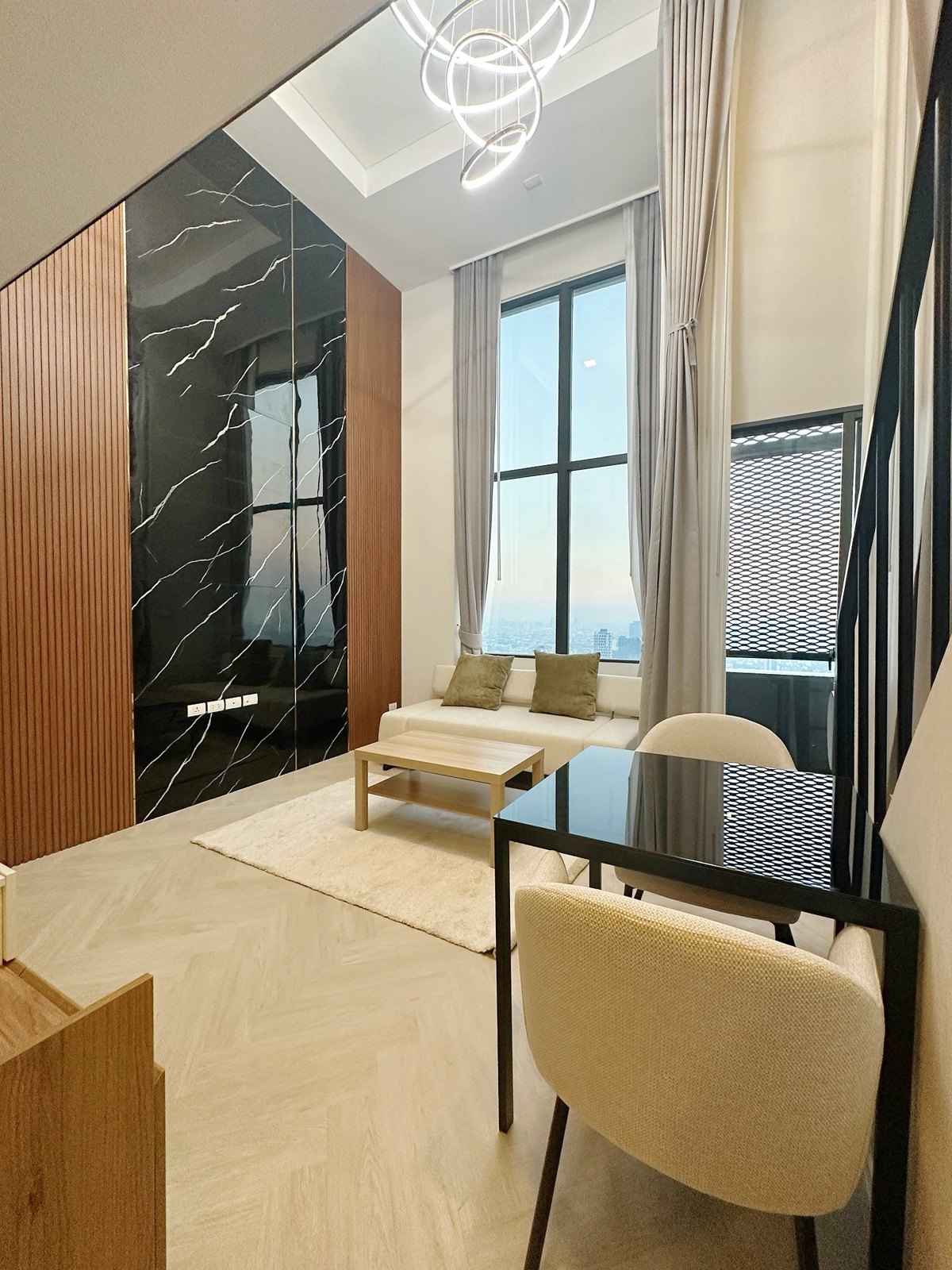 Dining area — Duplex 1-bedroom condo at Siamese Sukhumvit 48, On Nut, Bangkok