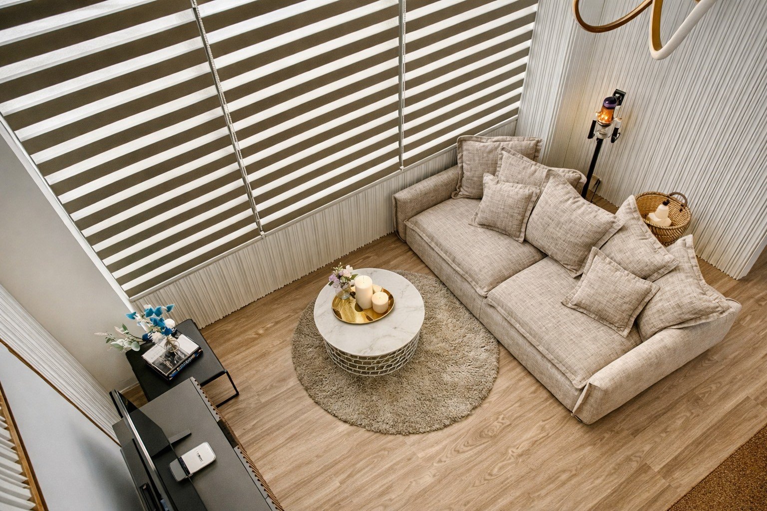 Living room — Duplex 2-bedroom condo at Siamese Sukhumvit 48, On Nut, Bangkok