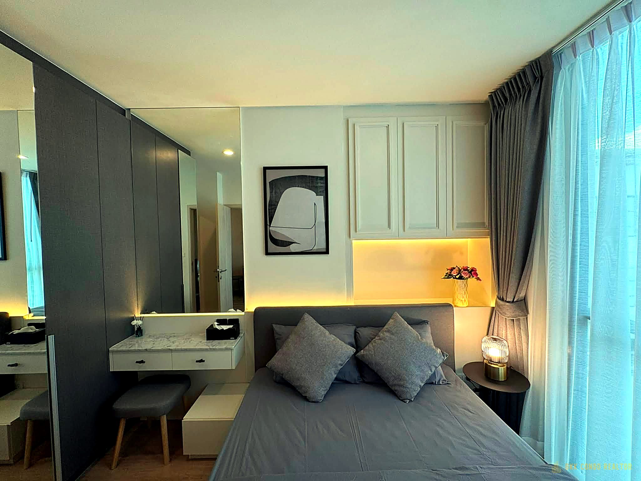 01-bedroom-22 1-Bedroom Condo for Rent at NUE District R9 (26 sqm) — Rama 9 MRT
