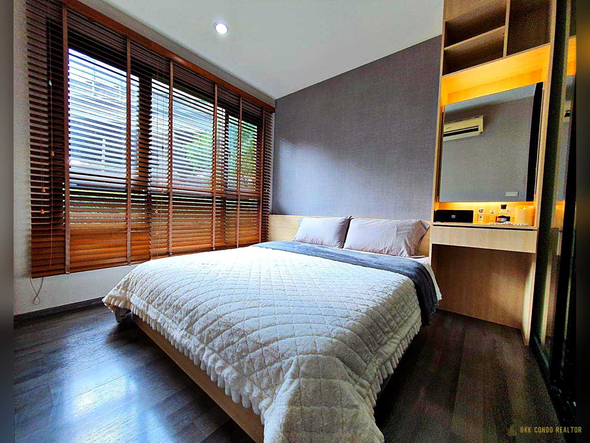 01-bedroom-49 Studio Condo for Rent at The Base Park West (26 sqm) — On Nut BTS