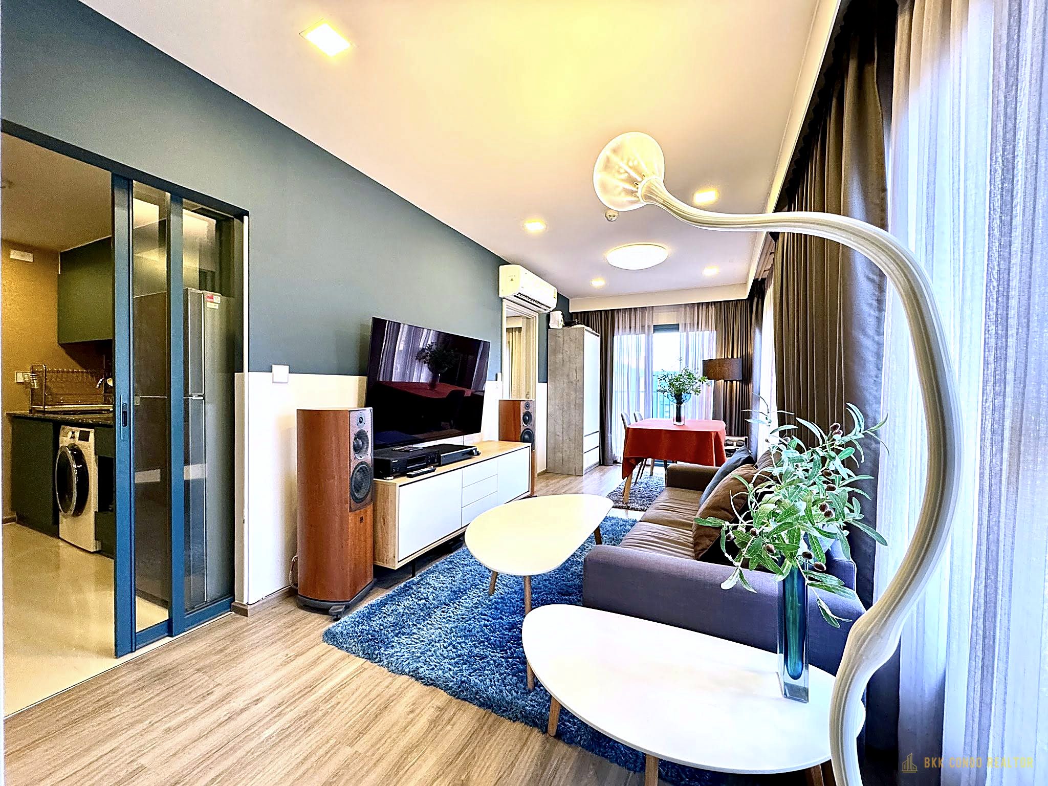 01-living_room-102 2-Bedroom Condo for Rent at The Base Sukhumvit 50 (56 sqm) — On Nut BTS