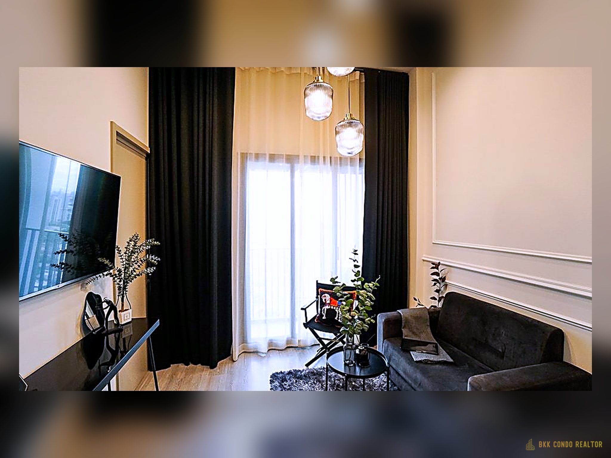 01-living_room-221 1-Bedroom Condo for Rent at THE LINE Sukhumvit 101 (28 sqm) — Punnawithi BTS