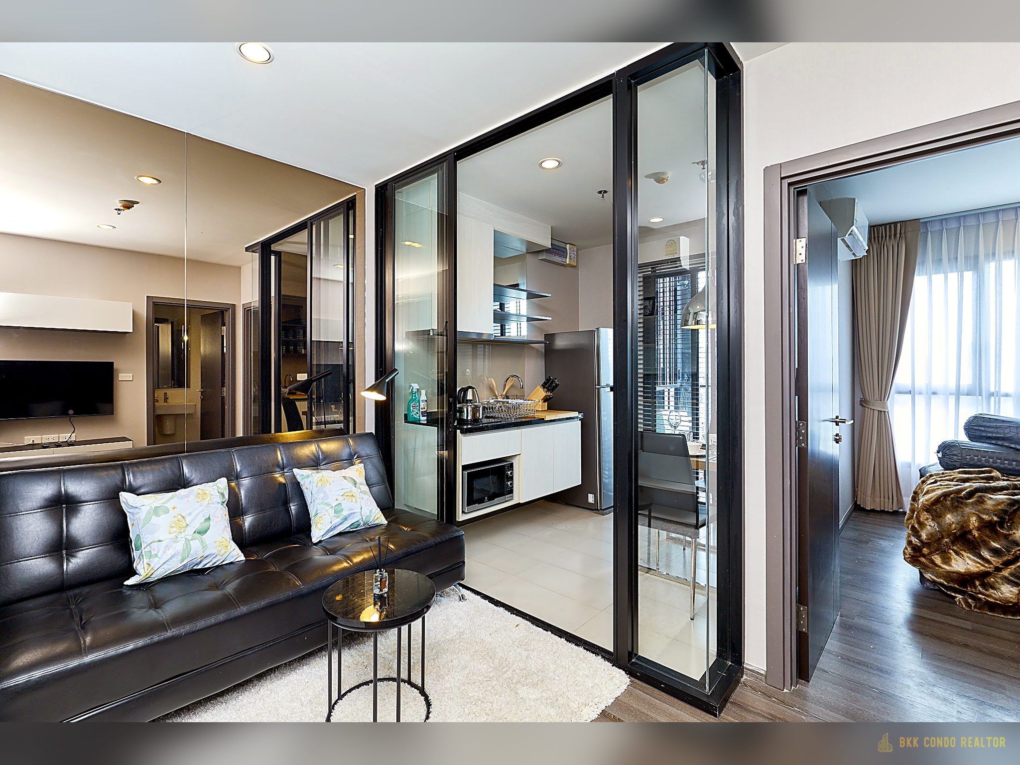 01-living_room-270 1-Bedroom Condo for Rent at The Base Park East (31 sqm) — On Nut BTS