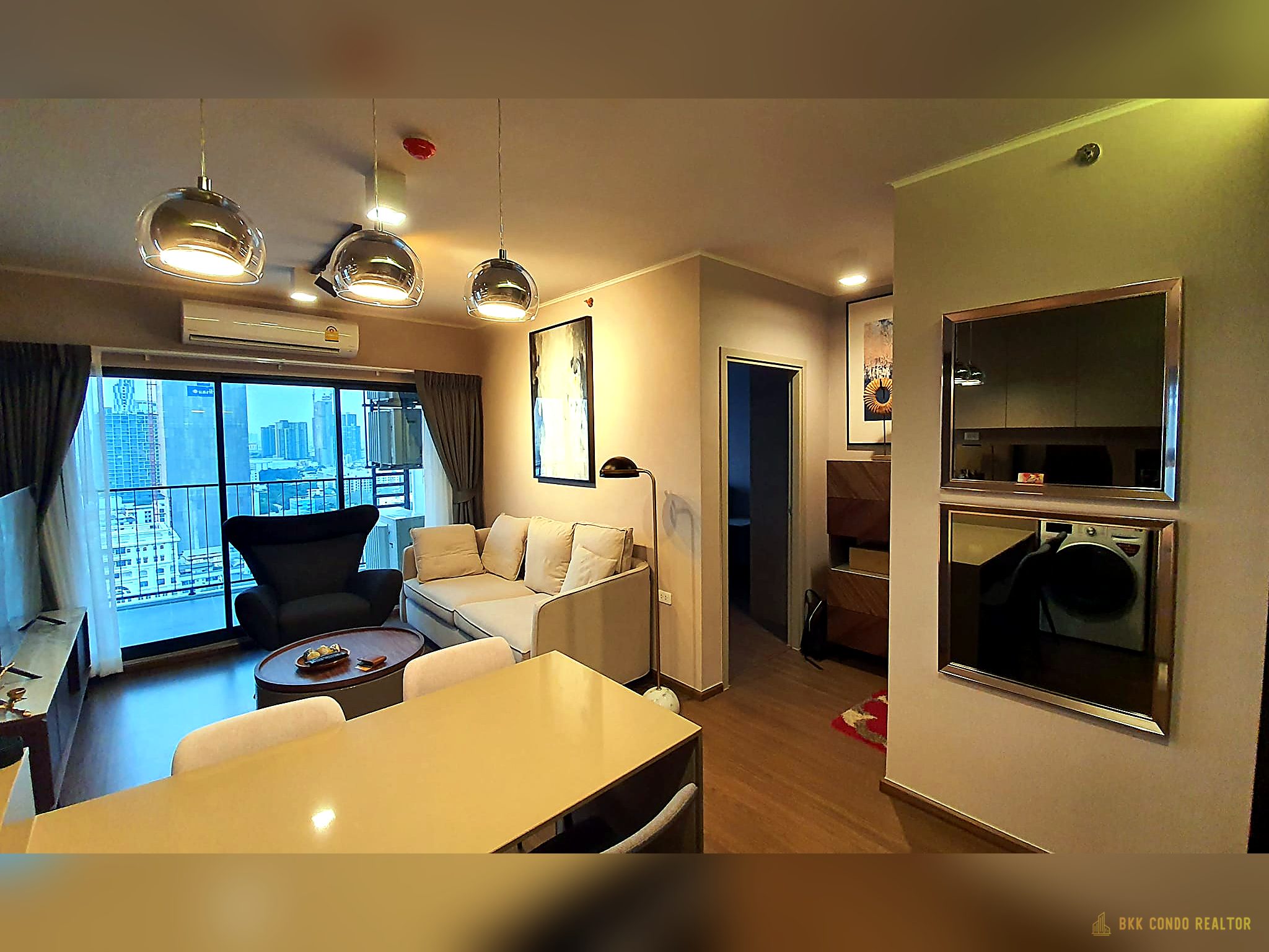 01-living_room-34 2-Bedroom Condo for Rent at IDEO Sukhumvit 93 (60 sqm) — Bang Chak BTS