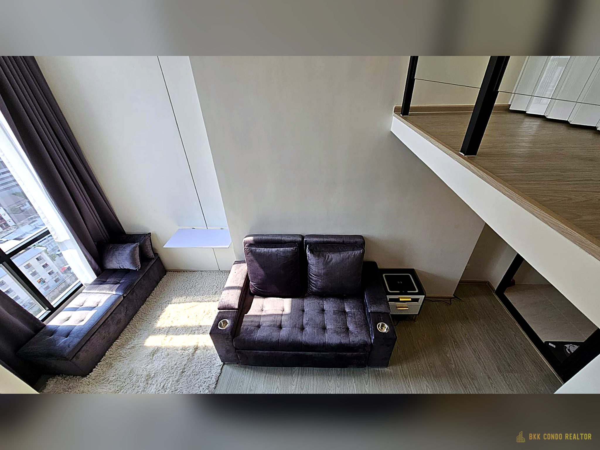 Duplex 1-Bedroom Condo for Rent at Origin Plug & Play Ramkhamhaeng Triple Station (35 sqm) — Ramkhamhaeng