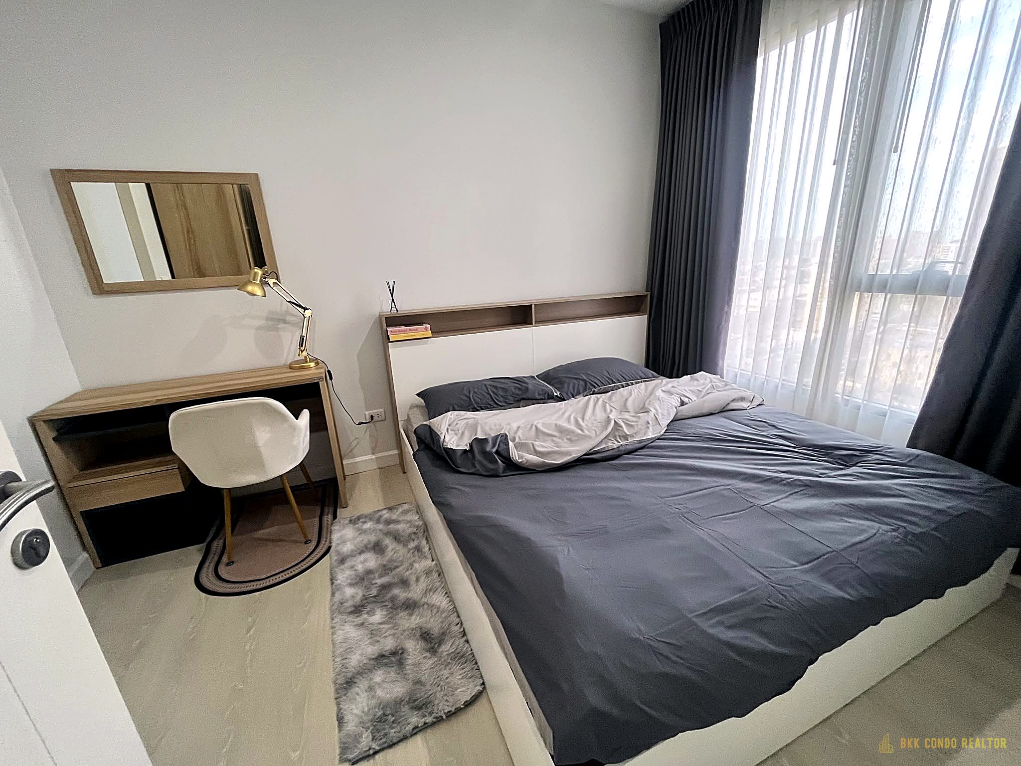 03-bedroom-159 1-Bedroom Condo for Rent at The Niche Pride Thonglor-Phetchaburi (30 sqm) — MRT Phetchaburi