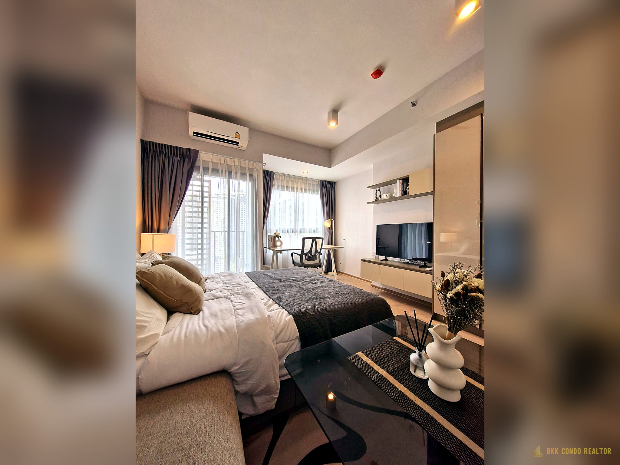 03-bedroom-81 Studio Condo for Rent at IDEO Rama 9 – Asoke (26 sqm) — Rama 9 MRT