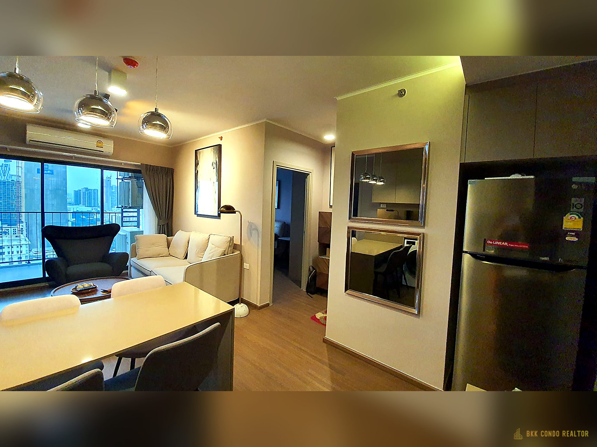 03-living_room-25 2-Bedroom Condo for Rent at IDEO Sukhumvit 93 (60 sqm) — Bang Chak BTS