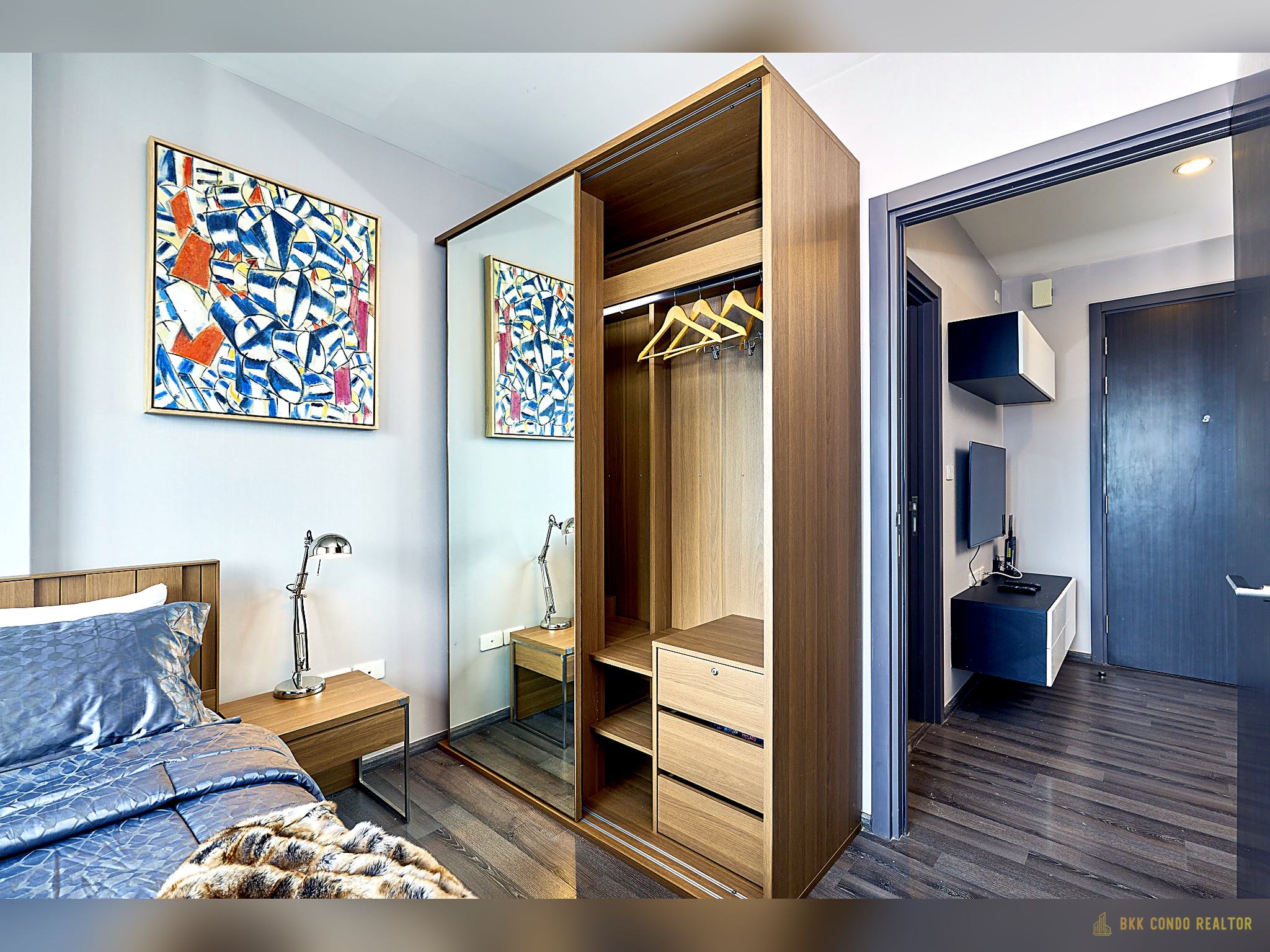 06-bedroom-134 1-Bedroom Condo for Rent at The Base Park East (31 sqm) — On Nut BTS