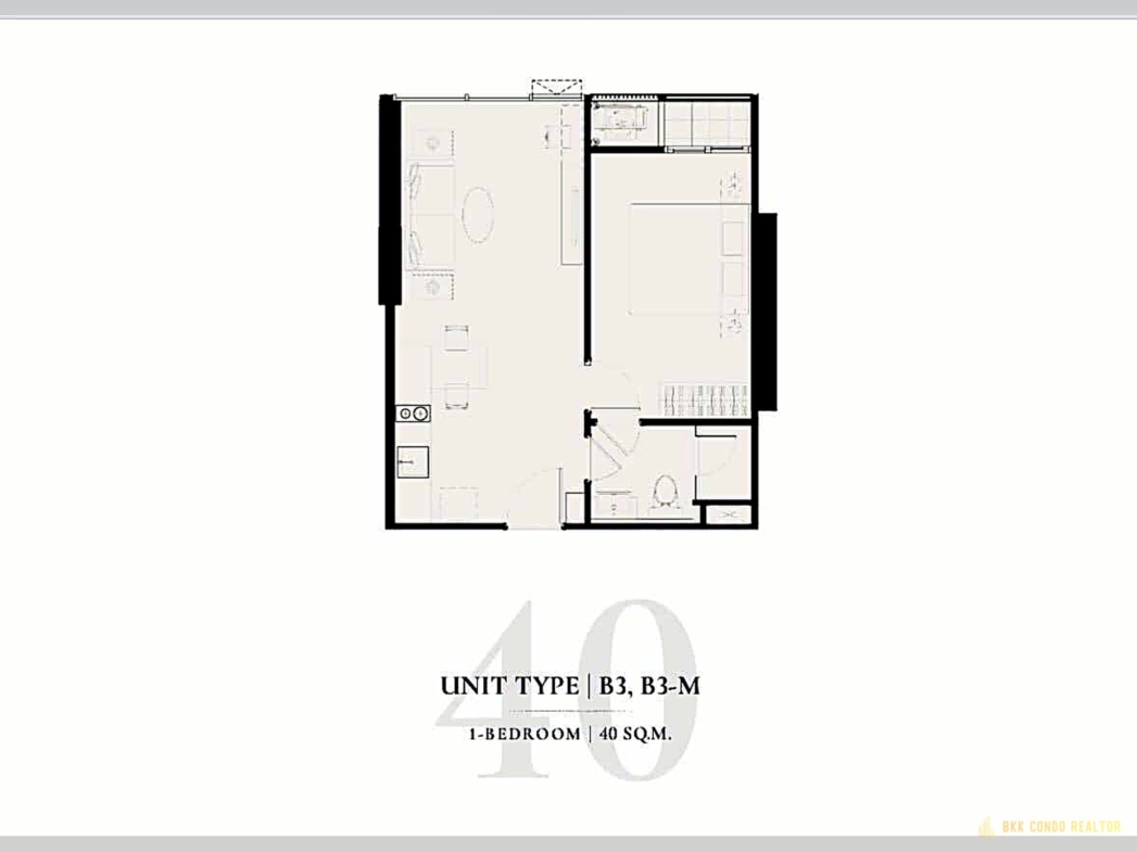 1-Bedroom Condo for Rent at Quintara Treehaus Sukhumvit 42 (40 sqm) — Ekkamai BTS