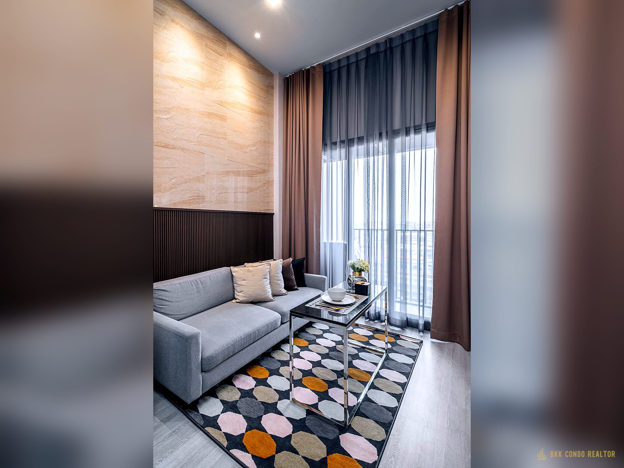 08-living_room-8 1-Bedroom Condo for Rent at THE LINE Sukhumvit 101 (28 sqm) — Punnawithi BTS