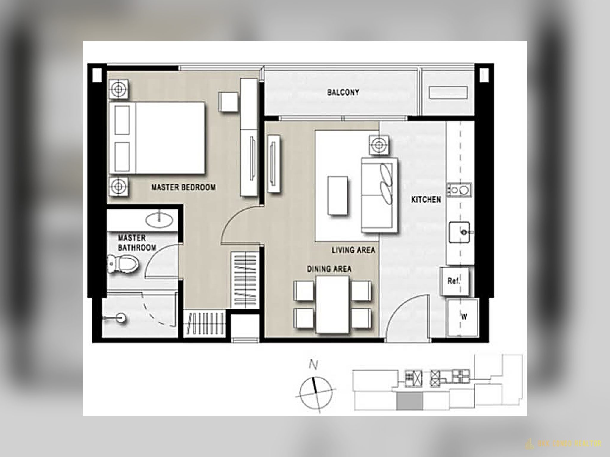 1-Bedroom Condo for Rent at HQ Thonglor by Sansiri (43.56 sqm) — Thonglor BTS