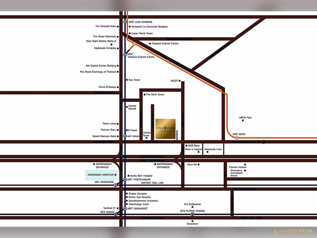 1-Bedroom Condo for Rent at One9Five (35 sqm) — Rama 9 MRT
