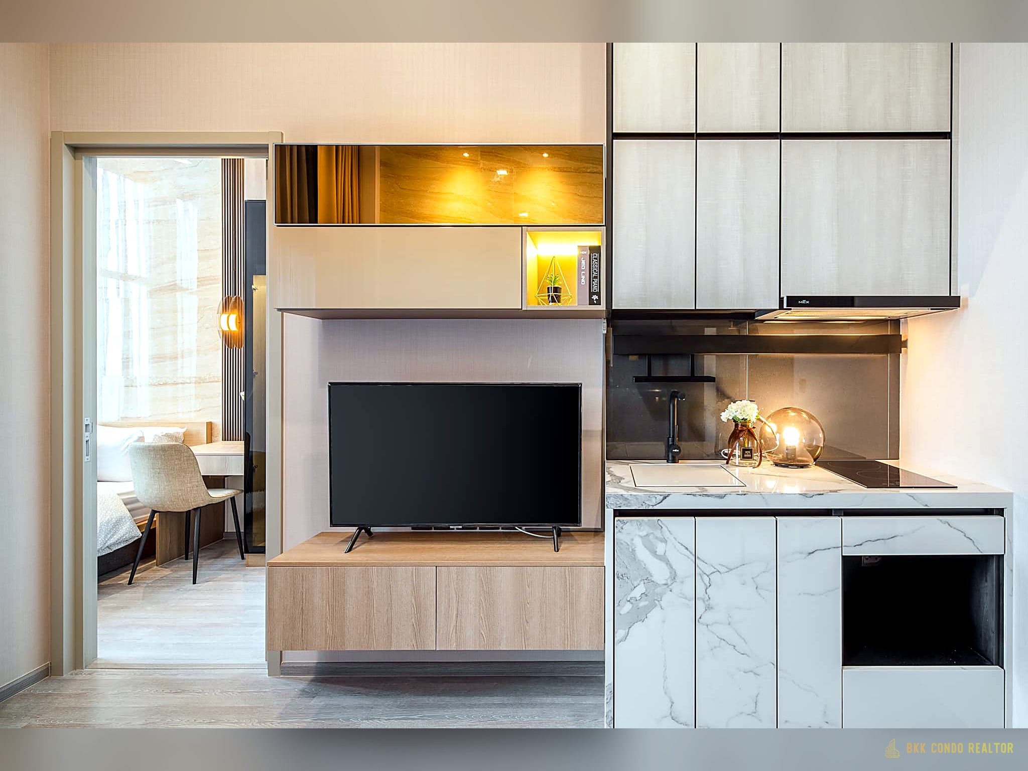 11-kitchen-31 1-Bedroom Condo for Rent at THE LINE Sukhumvit 101 (28 sqm) — Punnawithi BTS