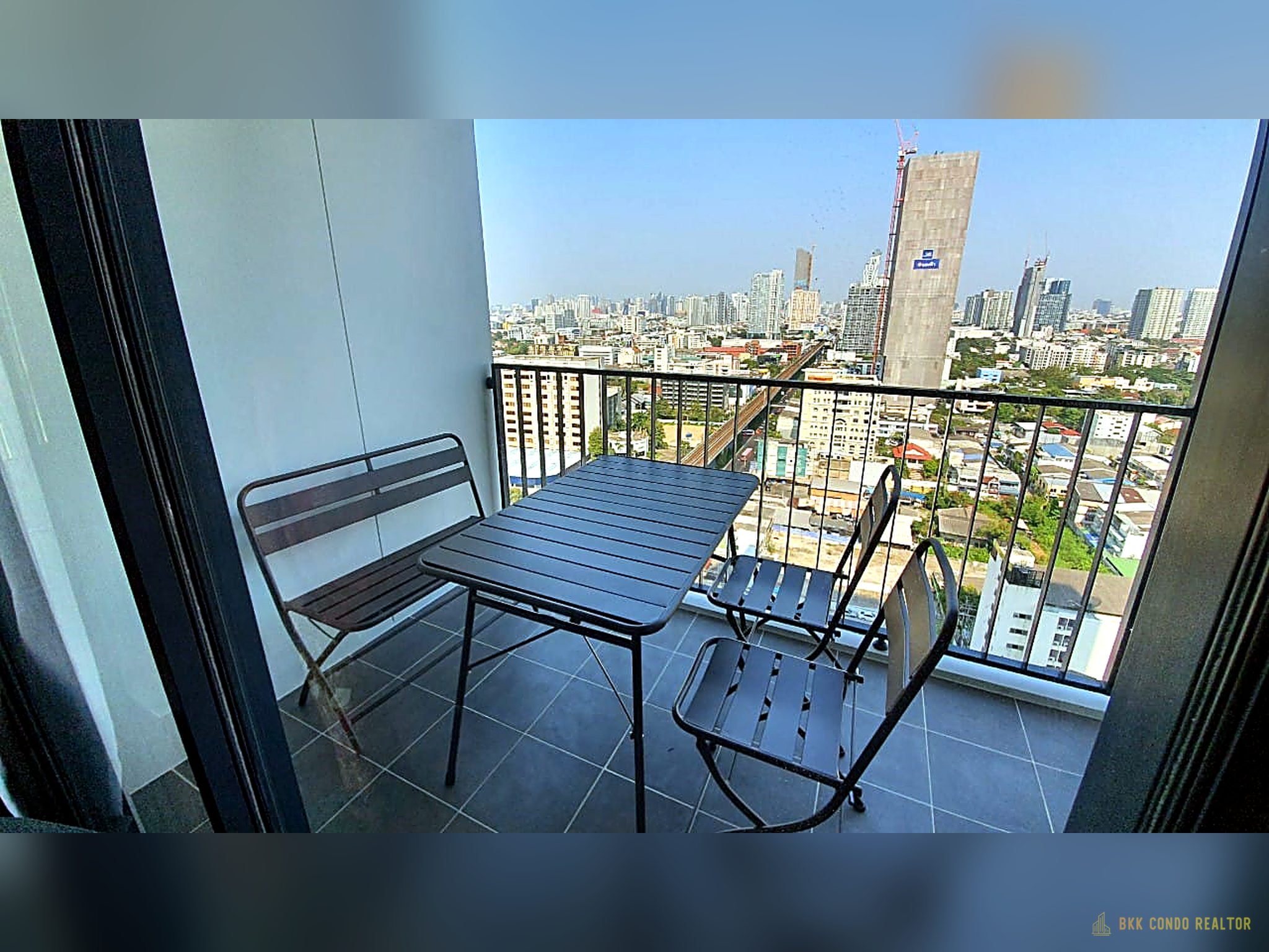 12-balcony_view 2-Bedroom Condo for Rent at IDEO Sukhumvit 93 (60 sqm) — Bang Chak BTS