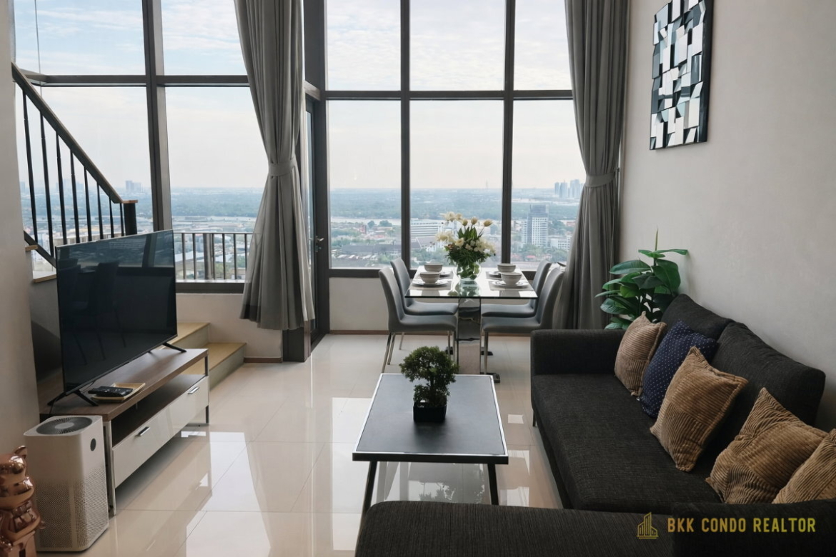 Duplex 1-Bedroom Condo for Rent at The Emporio Place (83 sqm) — Phrom Phong BTS
