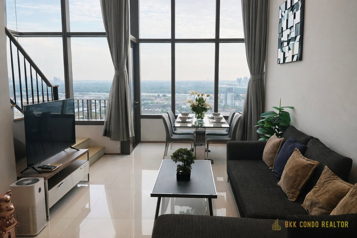 Duplex 1-Bedroom Condo for Rent at The Emporio Place (83 sqm) — Phrom Phong BTS