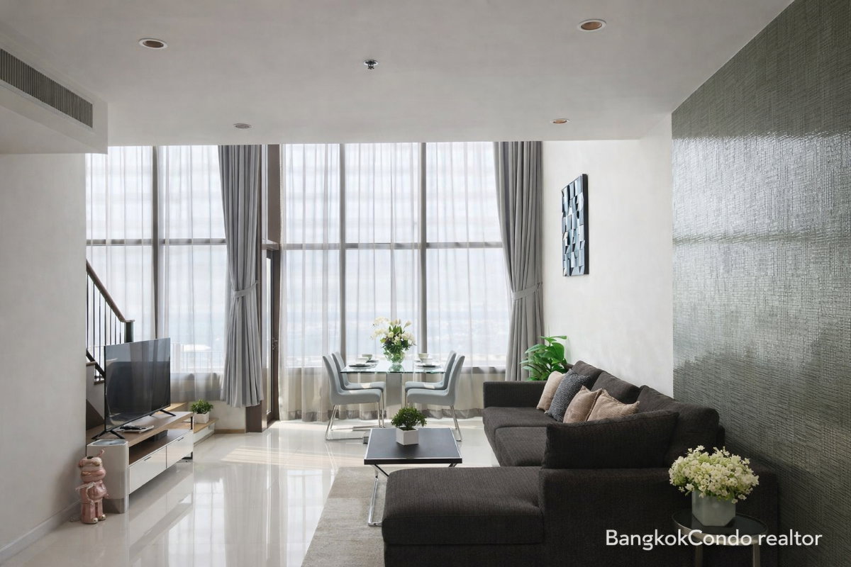 Duplex 1-Bedroom Condo for Rent at The Emporio Place (83 sqm) — Phrom Phong BTS