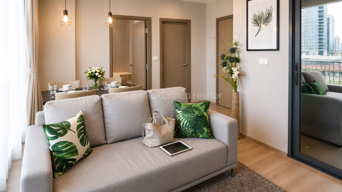 2-Bedroom Condo for Rent at Ideo O2 (53 sqm) — Bangna BTS