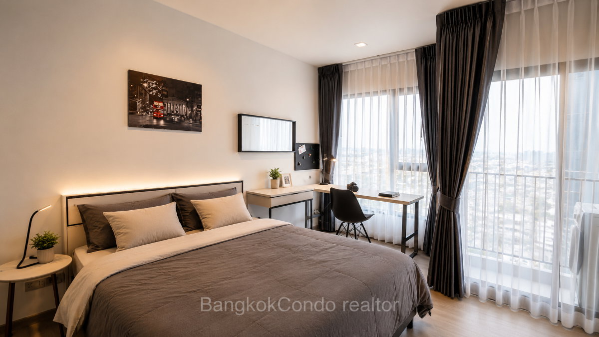 Studio Condo for Rent at Life Asoke – Rama 9 (26 sqm) — Rama 9 MRT