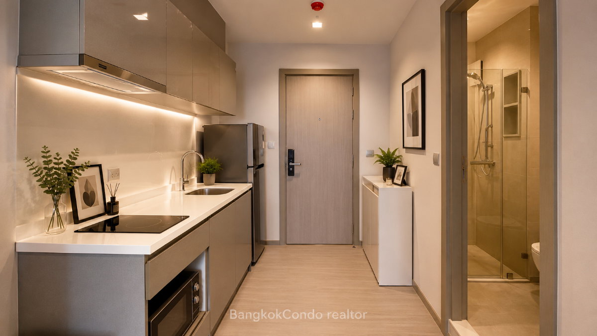 Studio Condo for Rent at Life Asoke – Rama 9 (26 sqm) — Rama 9 MRT