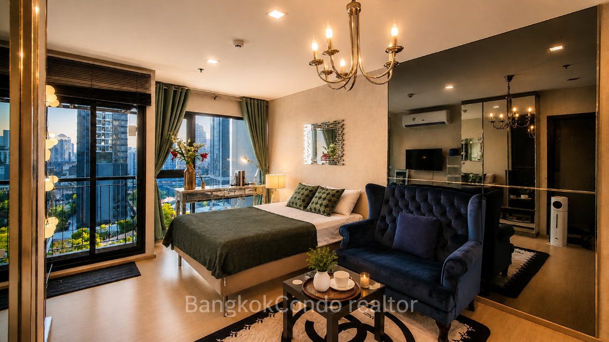 Studio Condo for Rent at Rhythm Sukhumvit 36 – 38 (25 sqm) — Thong Lo BTS