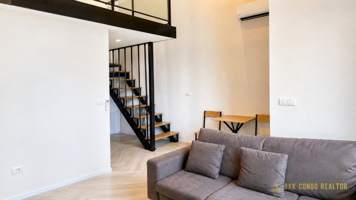 Duplex 1-Bedroom Condo for Rent at Siamese Sukhumvit 48 (35 sqm) — On Nut BTS