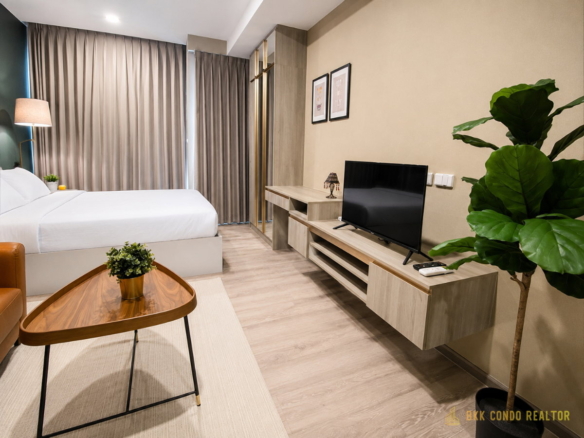 1-Bedroom Condo for Rent at Knights Bridge Collage Sukhumvit 107 (26 sqm) — Bearing BTS