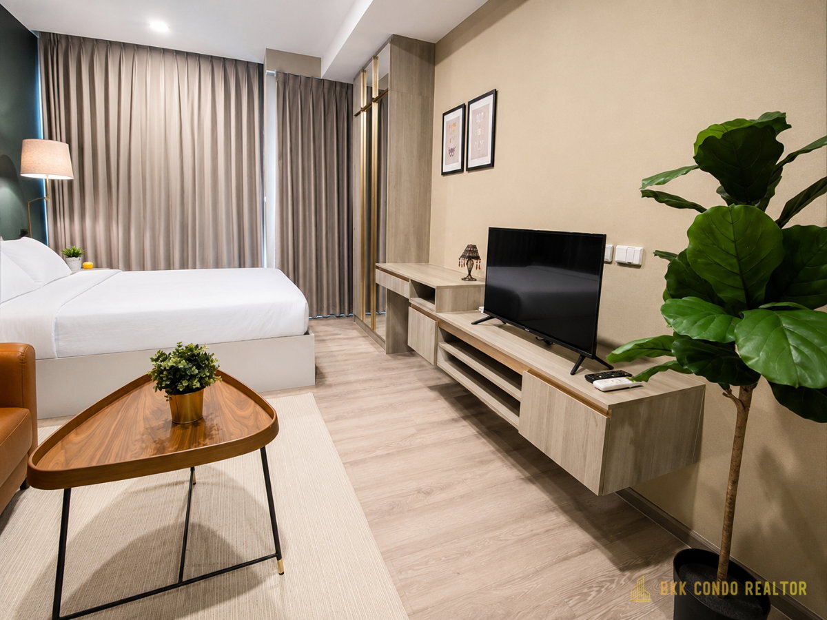 1-Bedroom Condo for Rent at Knights Bridge Collage Sukhumvit 107 (26 sqm) — Bearing BTS