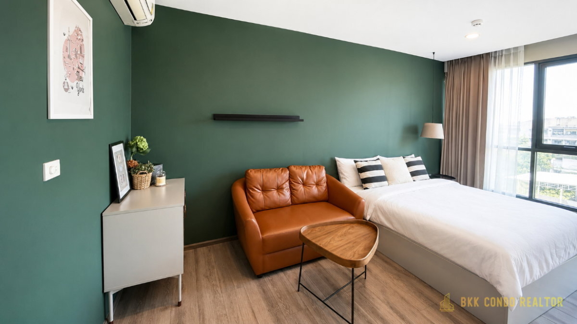1-Bedroom Condo for Rent at Knights Bridge Collage Sukhumvit 107 (26 sqm) — Bearing BTS