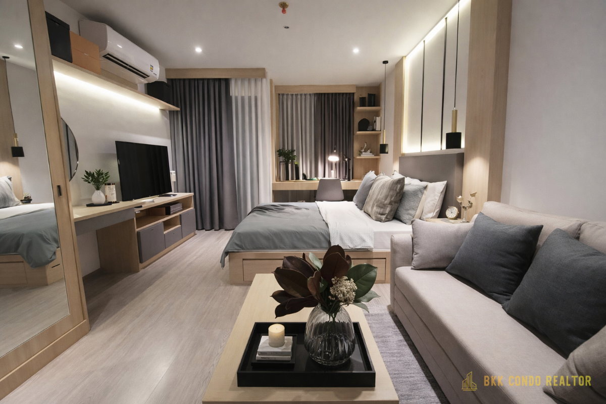 Studio Condo for Rent at Rhythm Ekkamai (30 sqm) — Ekkamai BTS