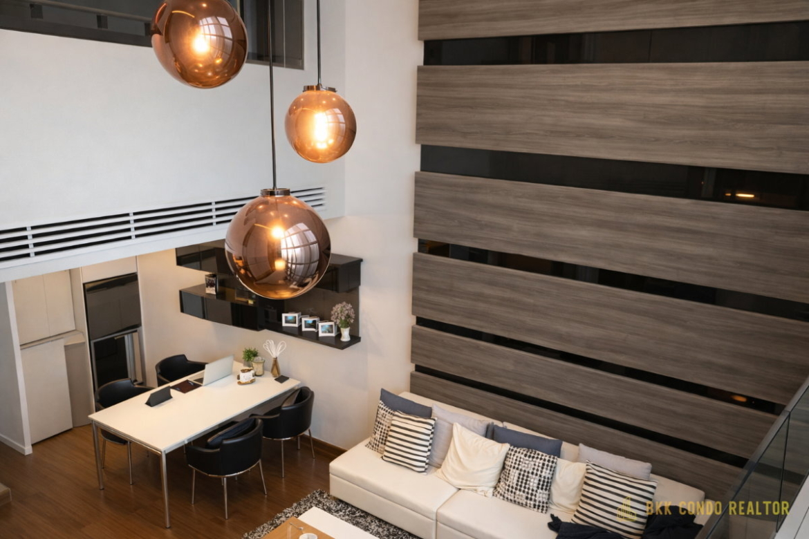 Duplex 3-Bedroom Condo for Rent at Ivy Ampio (136 sqm) — Rama 9 MRT