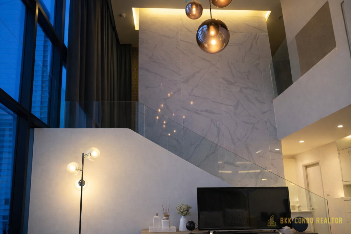 Duplex 3-Bedroom Condo for Rent at Ivy Ampio (136 sqm) — Rama 9 MRT