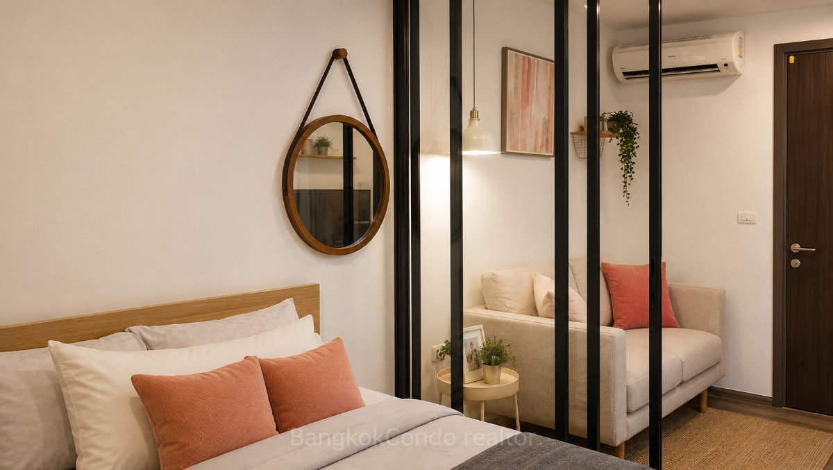 1-Bedroom Condo for Rent at The Base Park West Sukhumvit 77 (27 sqm) — On Nut BTS