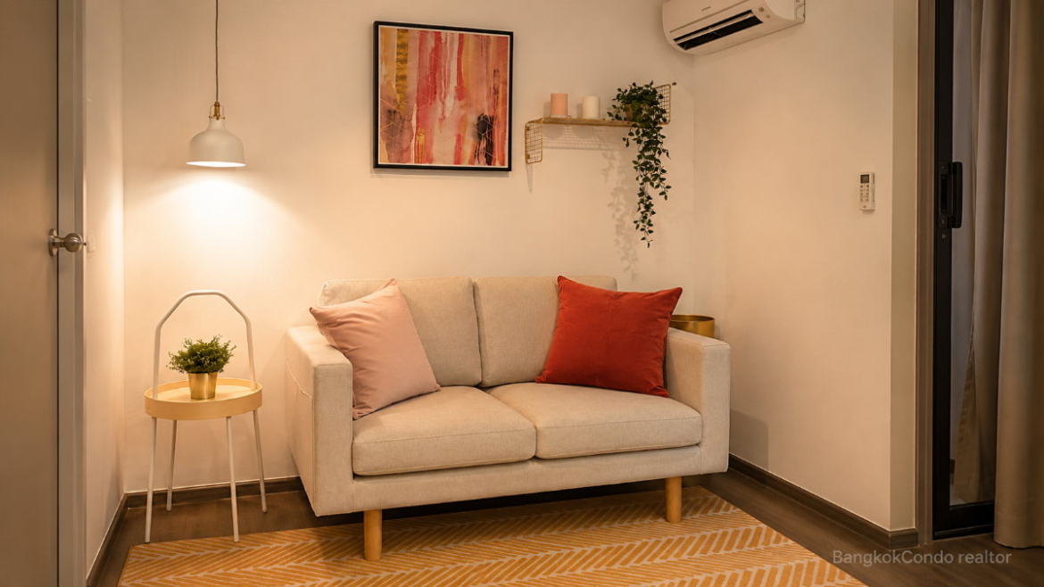 1-Bedroom Condo for Rent at The Base Park West Sukhumvit 77 (27 sqm) — On Nut BTS