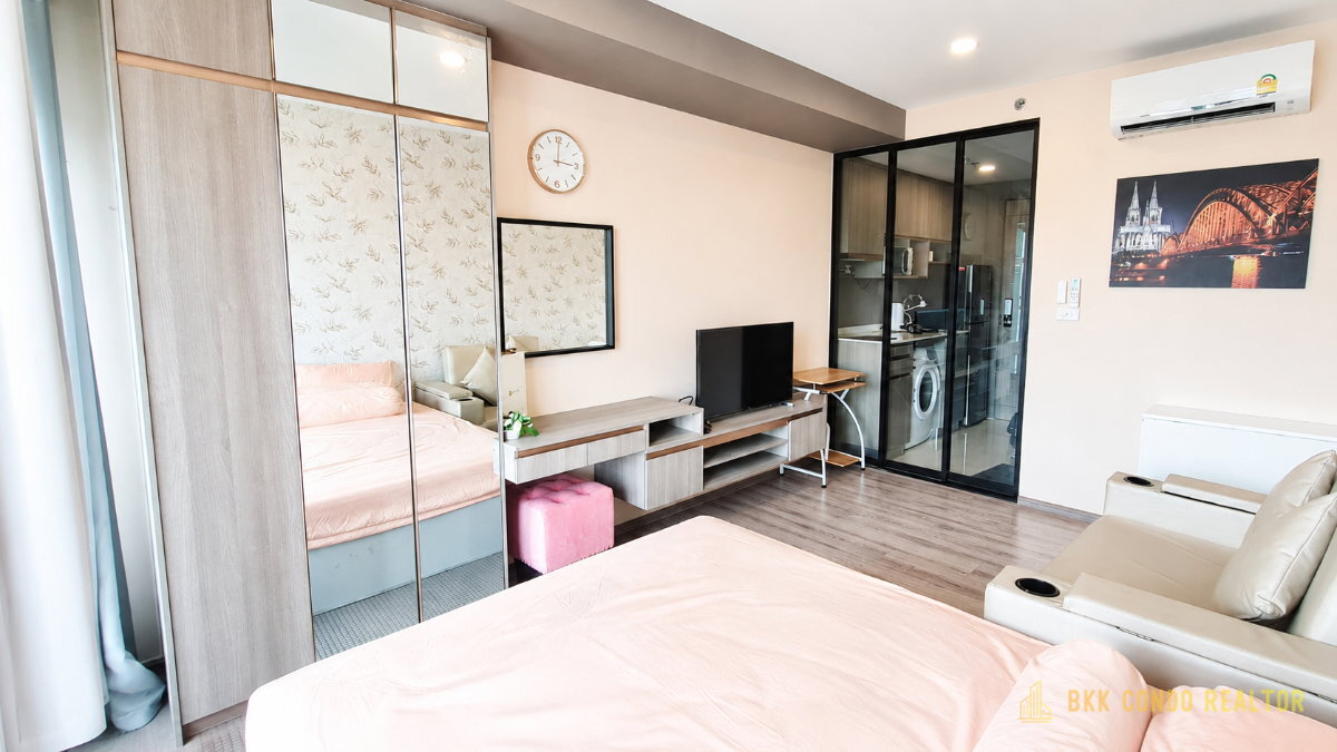 1-Bedroom Condo for Rent at Knights Bridge Collage Sukhumvit 107 (24 sqm) — Bearing BTS