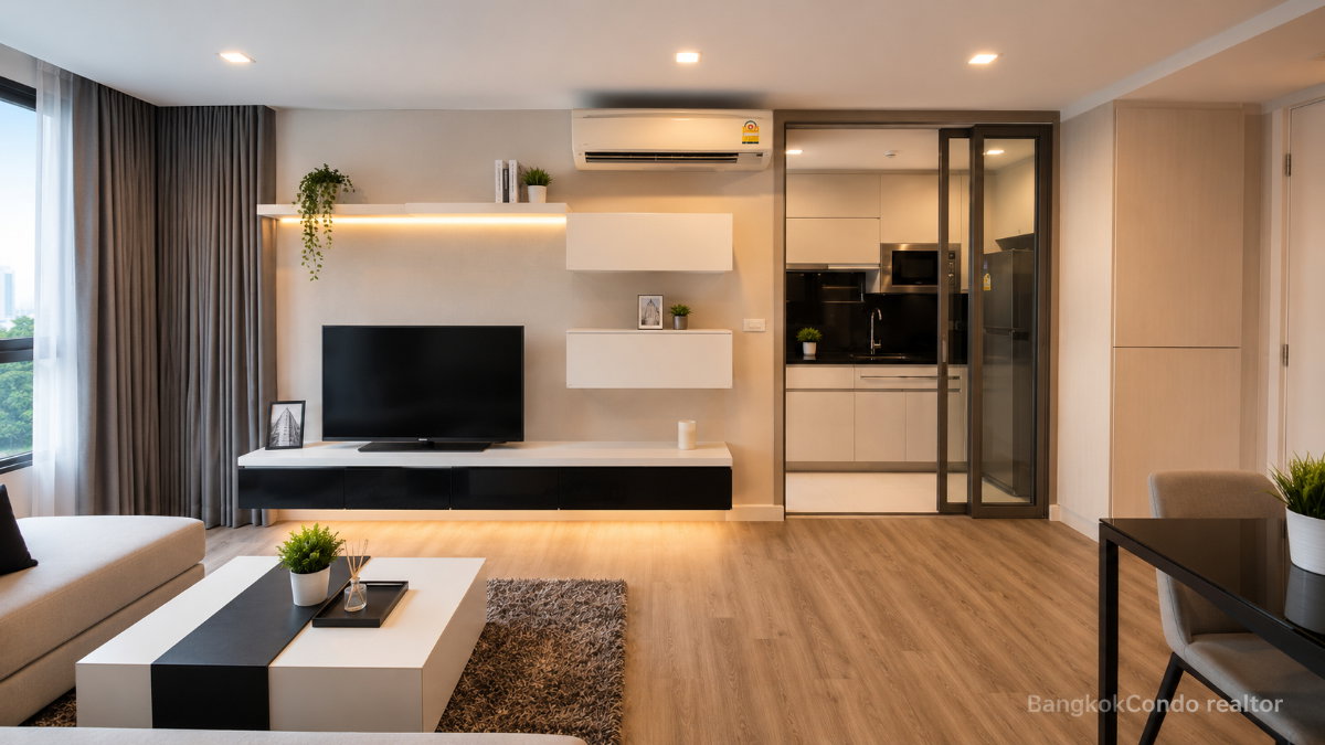 1-Bedroom Condo for Rent at The Room Sukhumvit 40 (44 sqm) — Ekkamai BTS