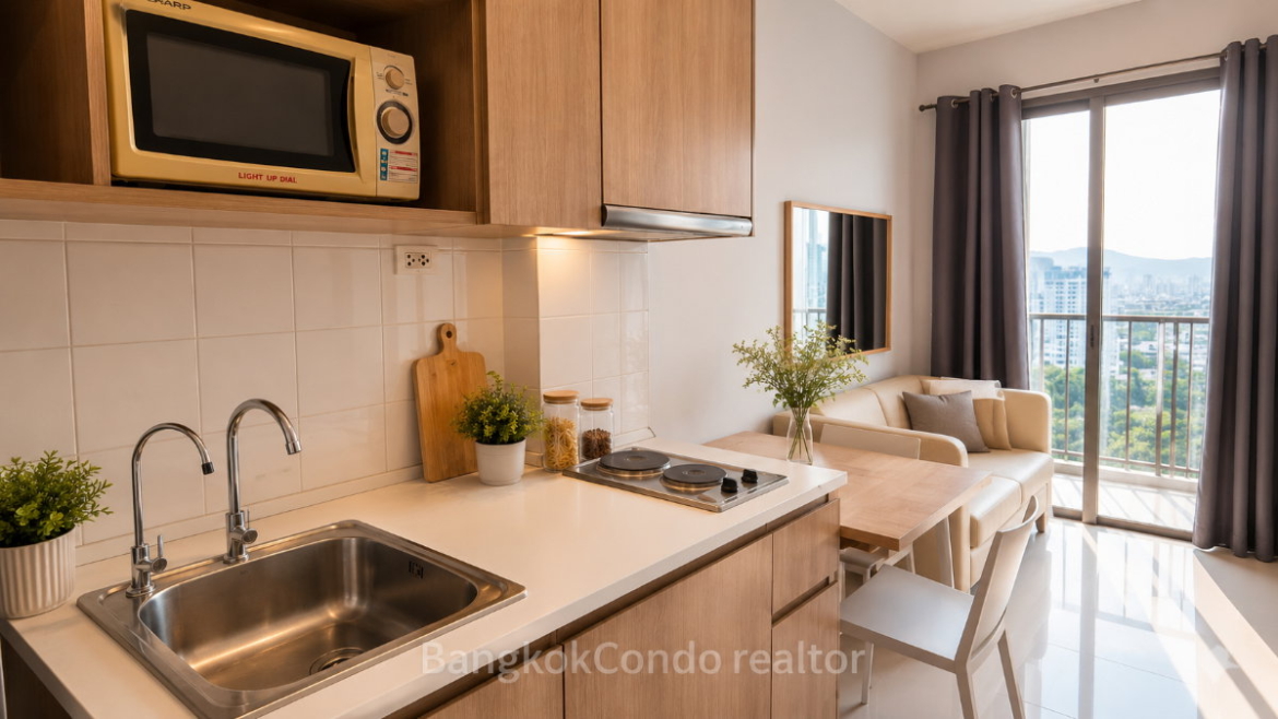 1-Bedroom Condo for Rent at IDEO Mix Sukhumvit 103 (30.5 sqm) — Udom Suk BTS