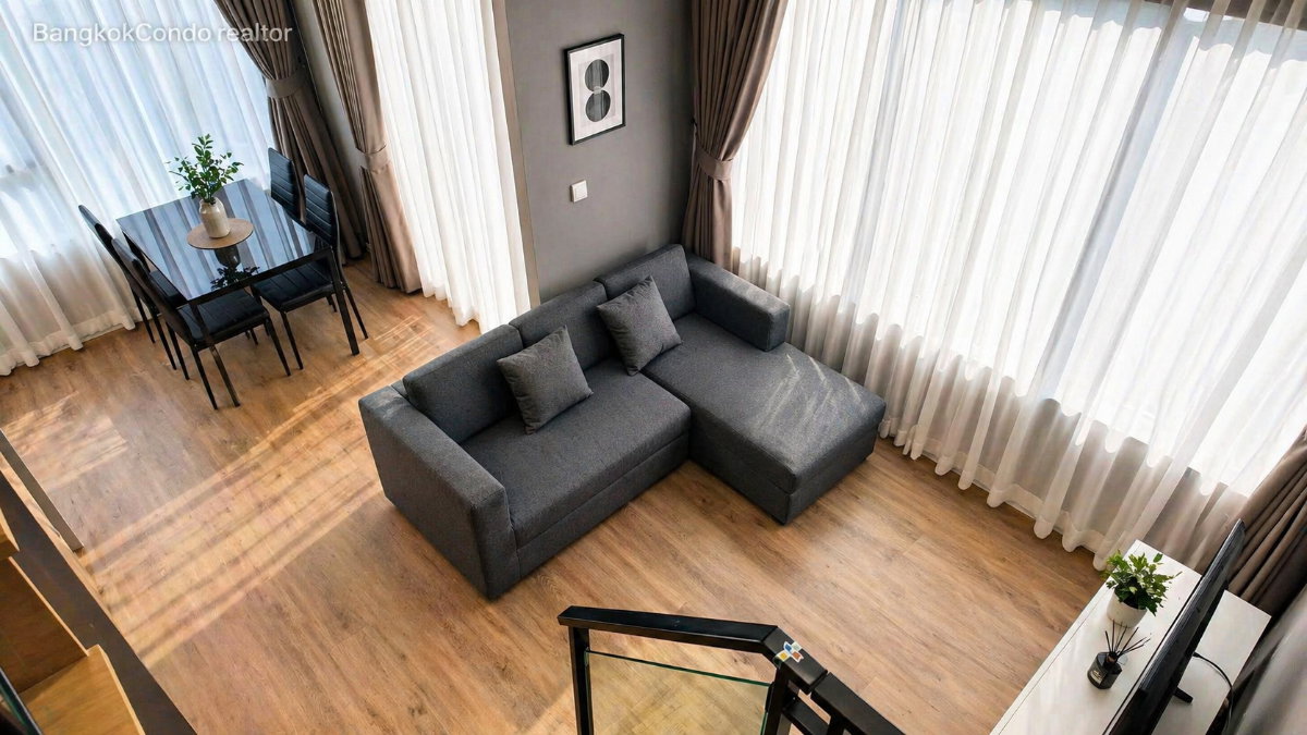 a08672-06 Duplex 2-Bedroom Condo for Rent at Siamese Rama 9 (54 sqm) — Rama 9 MRT