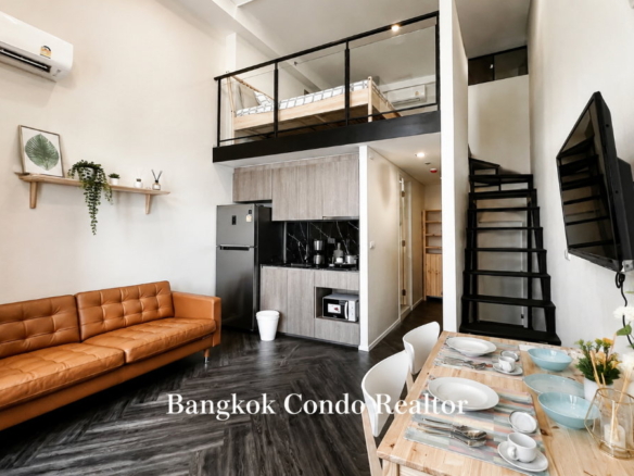 Duplex 1-Bedroom Condo for Rent at Siamese Sukhumvit 48 (43 sqm) — On Nut BTS