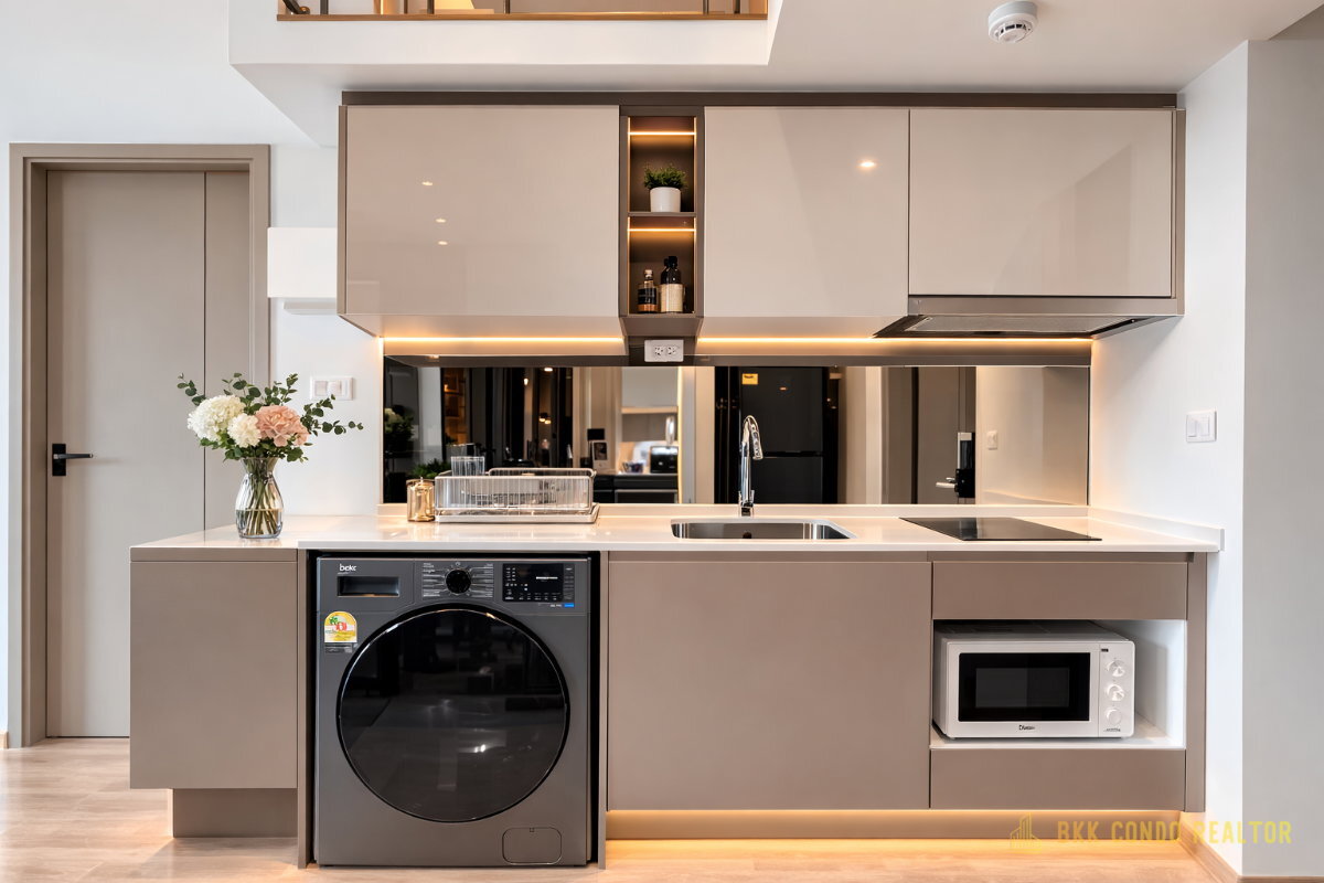 Duplex 2-Bedroom Condo for Rent at IDEO Rama 9 – Asoke (52 sqm) — Rama 9 MRT