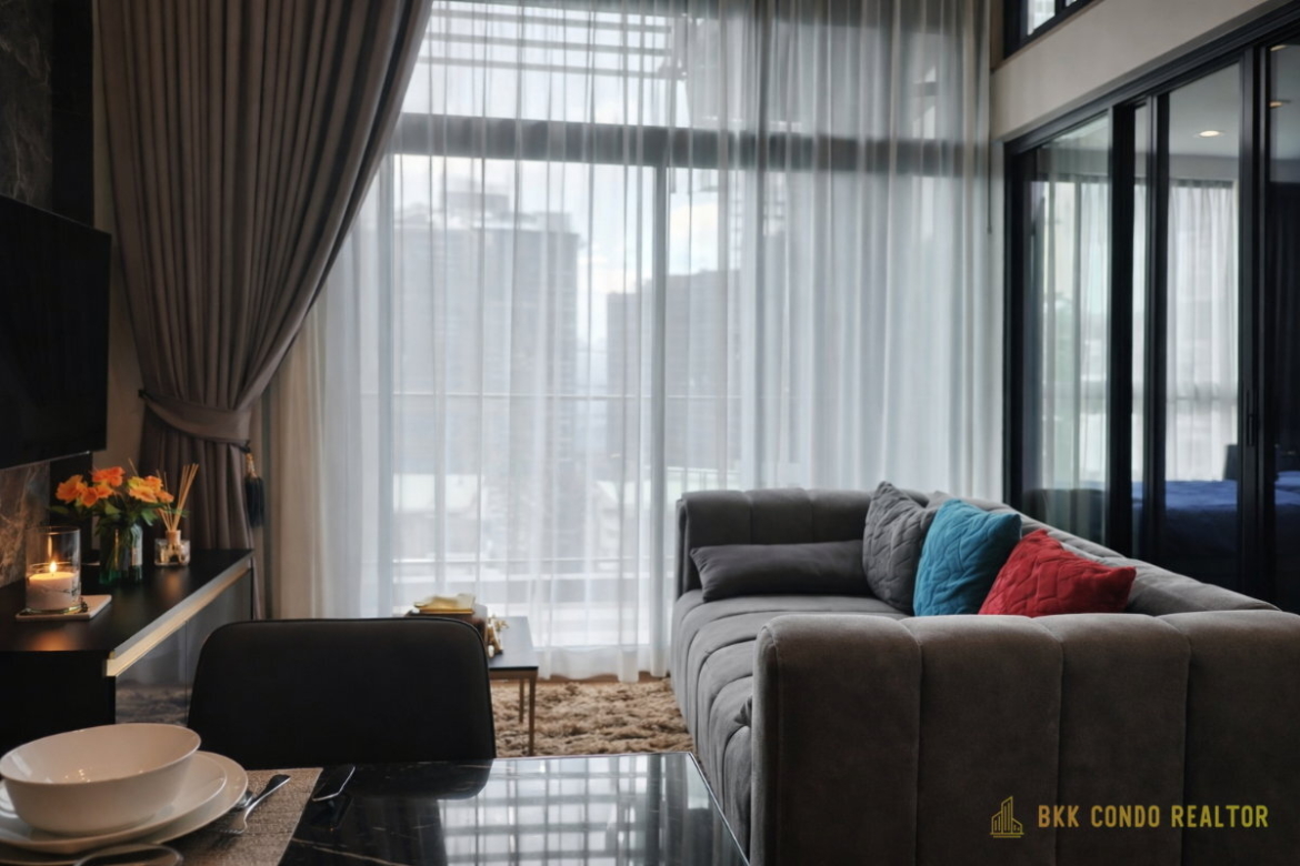 Duplex 2-Bedroom Condo for Rent at IDEO Rama 9 – Asoke (52 sqm) — Rama 9 MRT