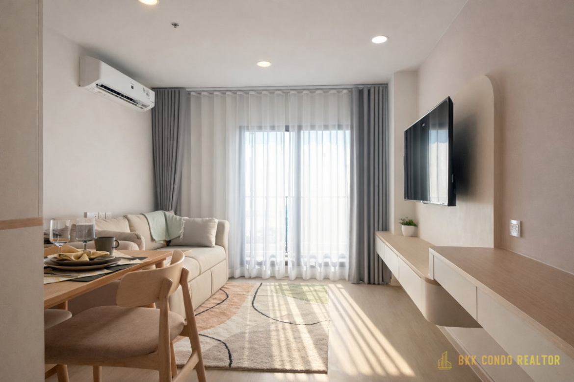 2-Bedroom Condo for Rent at Aspire Onnut Station (53 sqm) — On Nut BTS