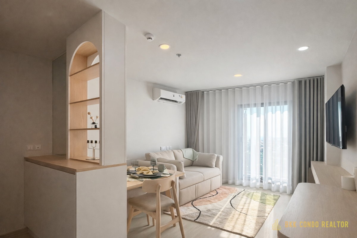 2-Bedroom Condo for Rent at Aspire Onnut Station (53 sqm) — On Nut BTS