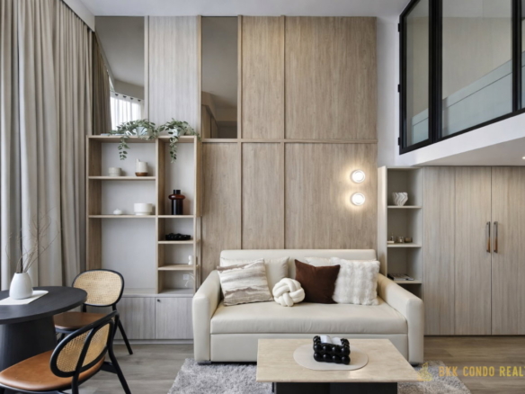 Duplex 1-Bedroom Condo for Rent at Knights Bridge Space Sukhumvit – Rama 4 (35 sqm) — Phra Khanong BTS