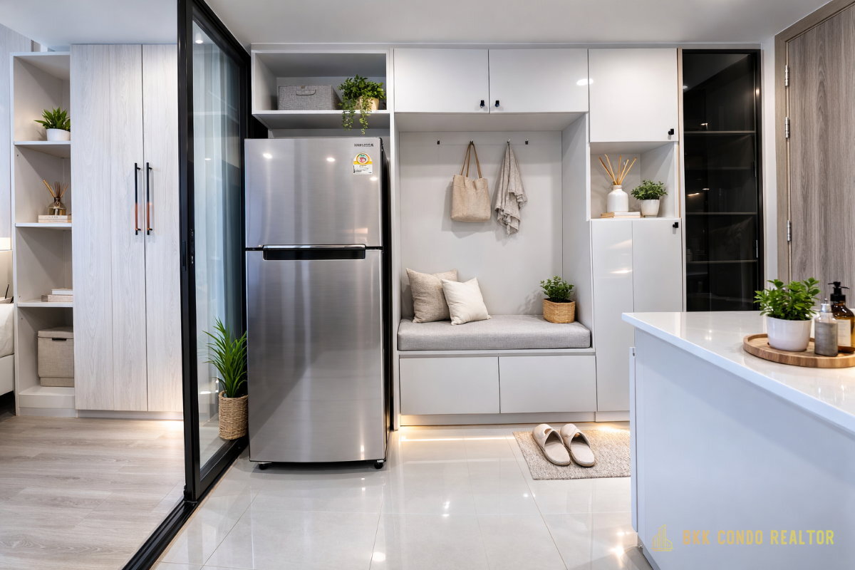 Duplex 1-Bedroom Condo for Rent at Knights Bridge Space Sukhumvit – Rama 4 (35 sqm) — Phra Khanong BTS