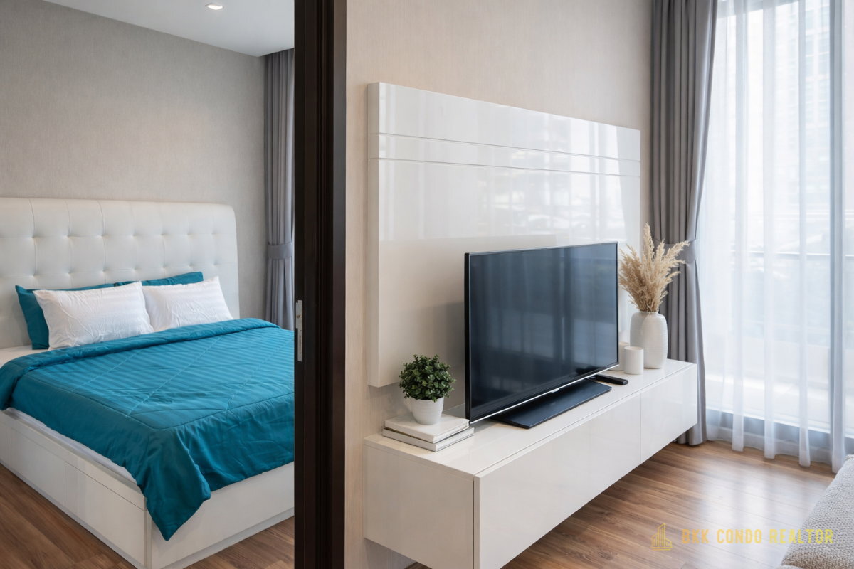 1-Bedroom Condo for Rent at Ivy Ampio (44 sqm) — Rama 9 MRT