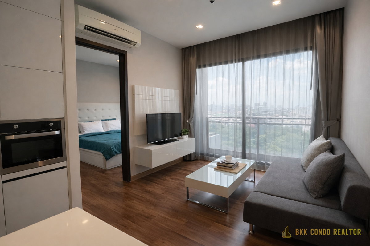 1-Bedroom Condo for Rent at Ivy Ampio (44 sqm) — Rama 9 MRT