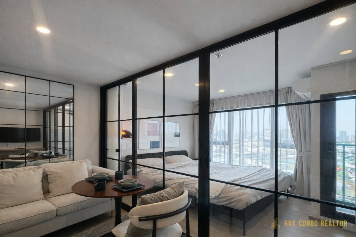 Studio Condo for Rent at Aspire Sukhumvit – Rama 4 (25 sqm) — Phra Khanong BTS